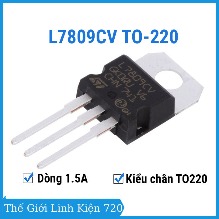 L7809cv 1.5a to-220 - ic ổn áp nguồn dc