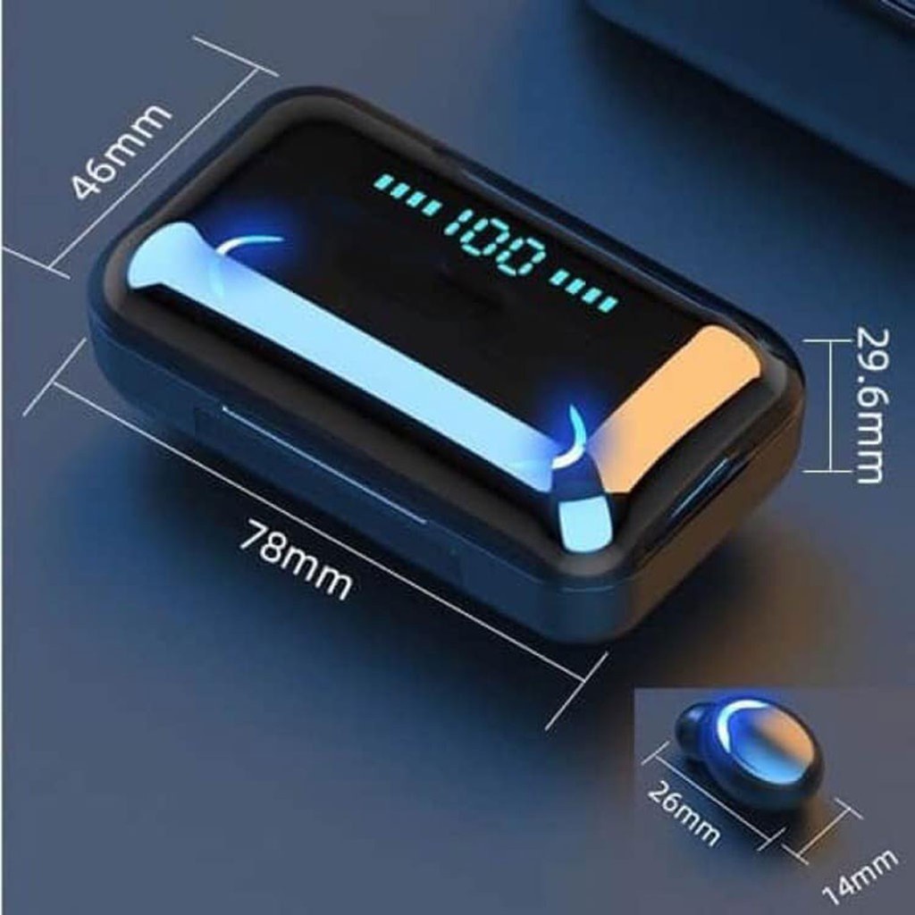 Tai nghe Bluetooth F9 Pro TWS bản quốc tế nâng cấp kén sạc 3500 mAh - có mic đàm thoại