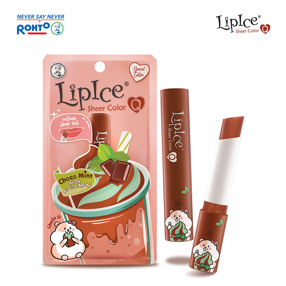 Son dưỡng Lipice Sheer Color Q Choco Mint 2.4g (Sô-cô-la Bạc hà)