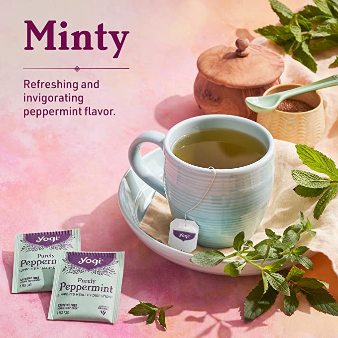Trà hữu cơ bạc hà (Purely Peppermint Tea) - Yogi - 16bags