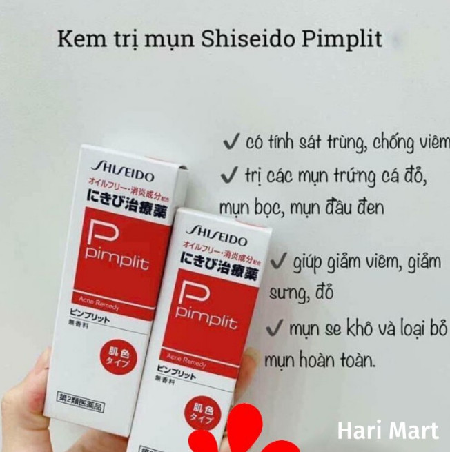 Kem ngăn ngừa mụn Shiseido Pimplit  màu đỏ