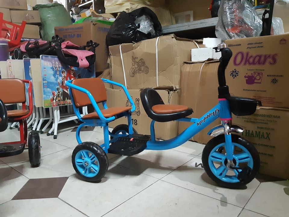 XE ĐẠP XÍCH LÔ 2 GHẾ CHO BÉ CỰC ĐẸP