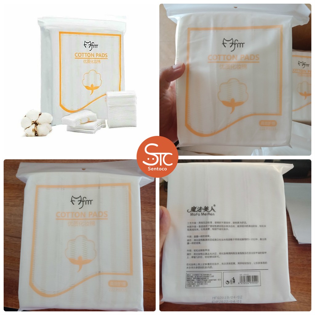 Bông tẩy trang 222 miếng - cotton pads - BUM STORE