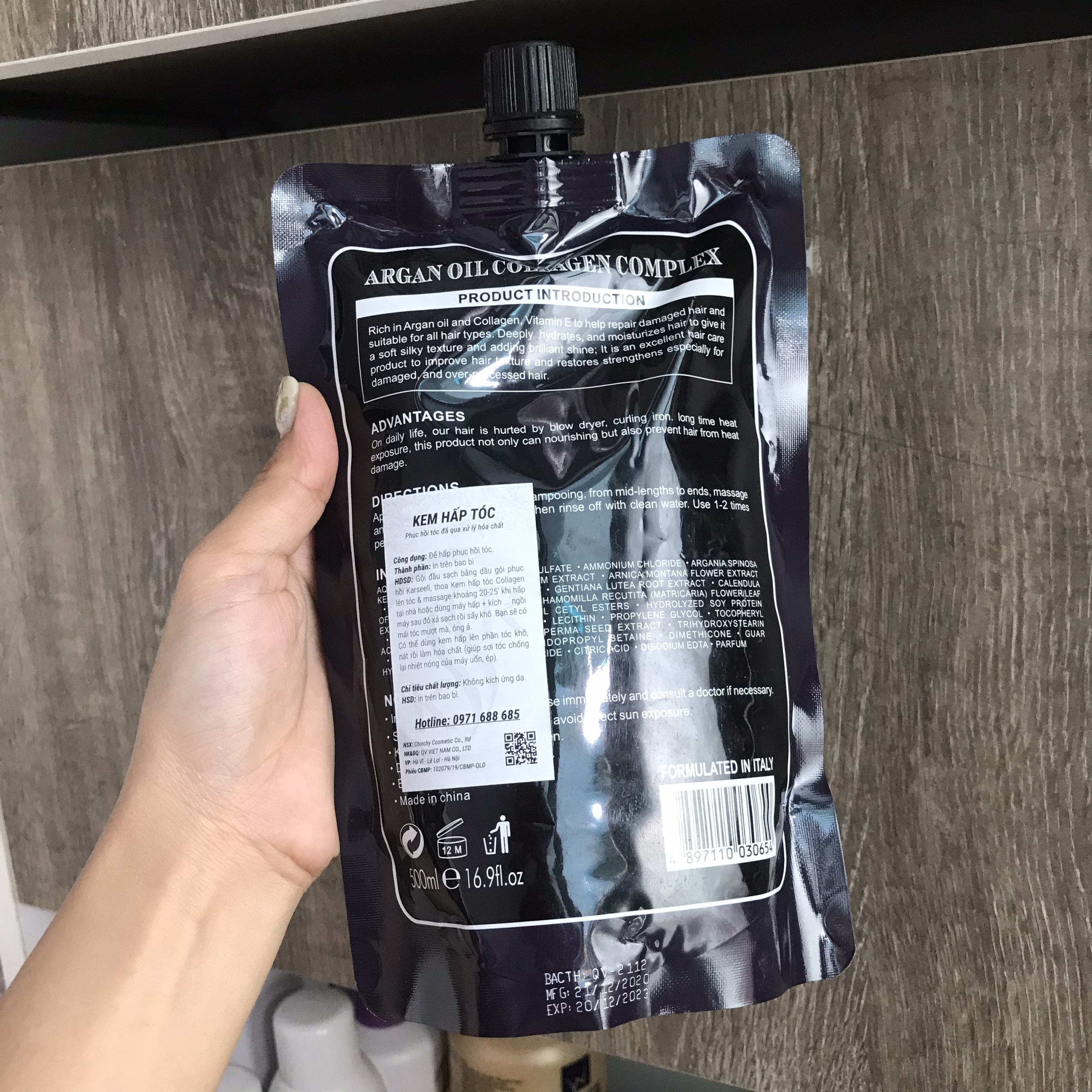 ✅[CHÍNH HÃNG_GIÁ SỈ] HẤP DẦU SIÊU MƯỢT COLLAGEN BERDYWINS ARGANOIL COMPLEX 500ML