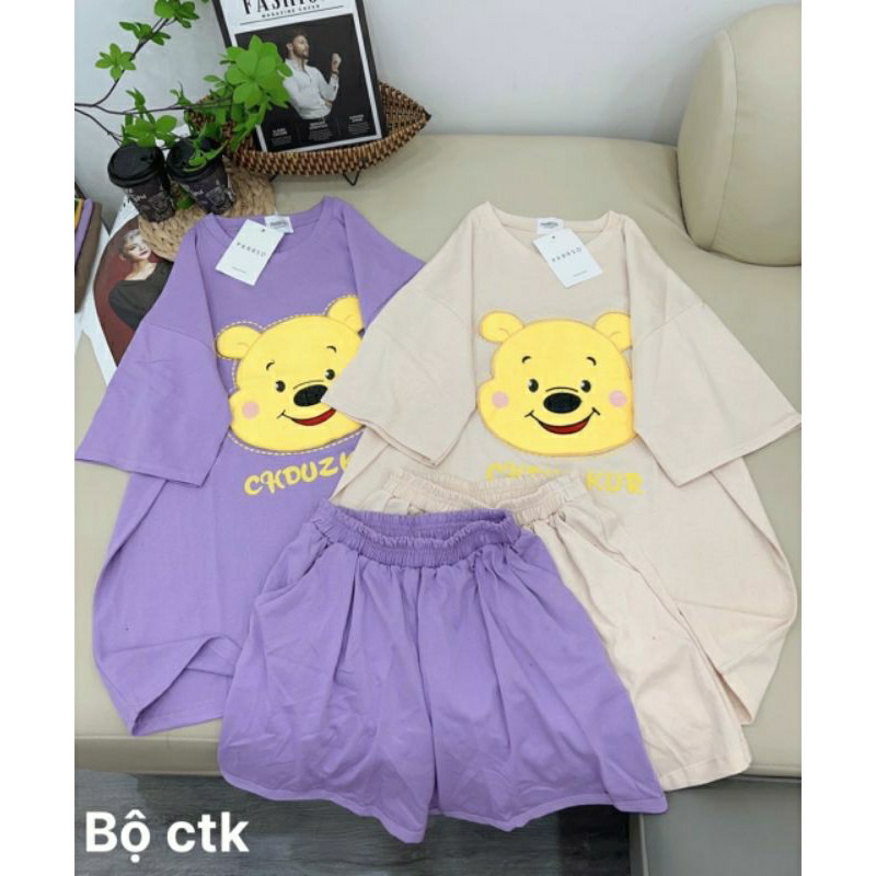 Set Bộ Đùi Chất Cotton Su - Gấu Poool