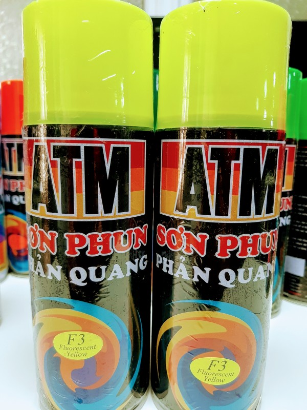 Sơn Xịt Phản Quang Vàng Chanh ATM F3 Chính Hãng