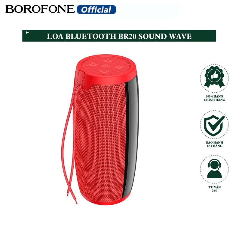 Borofone br20 sports speaker bluetooth speaker bluetooth 5.0 wireless portable speaker support fm/ tf card / usb flash drive/ aux for ios and android phone