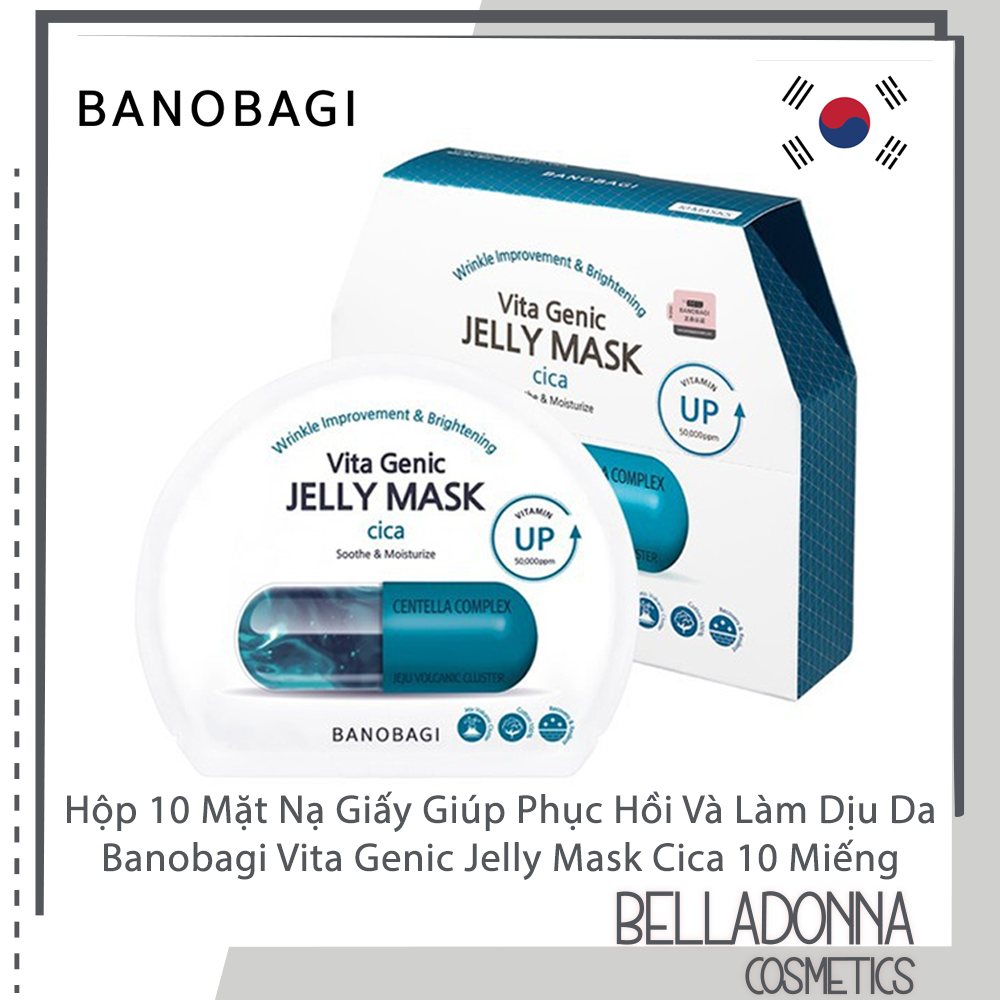 [3 Loại] Hộp 10 Mặt Nạ Giấy Giúp Dưỡng Da Chuyên Sâu Banobagi Vita Genic Jelly Mask 30ml x 10 Miếng