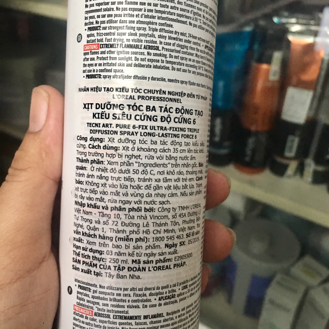 [HCM]GÔM XỊT ĐỊNH HÌNH KIỂU TÓC LOREAL FIX DESIGN TECNI ART SPRAY 200ml