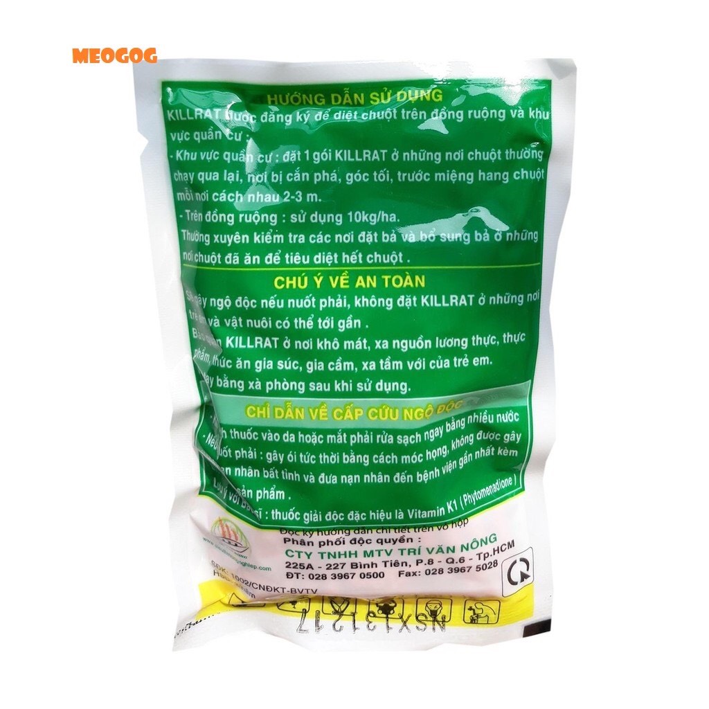 Thuốc diệt chuột Killrat 0.005% MEOGOG