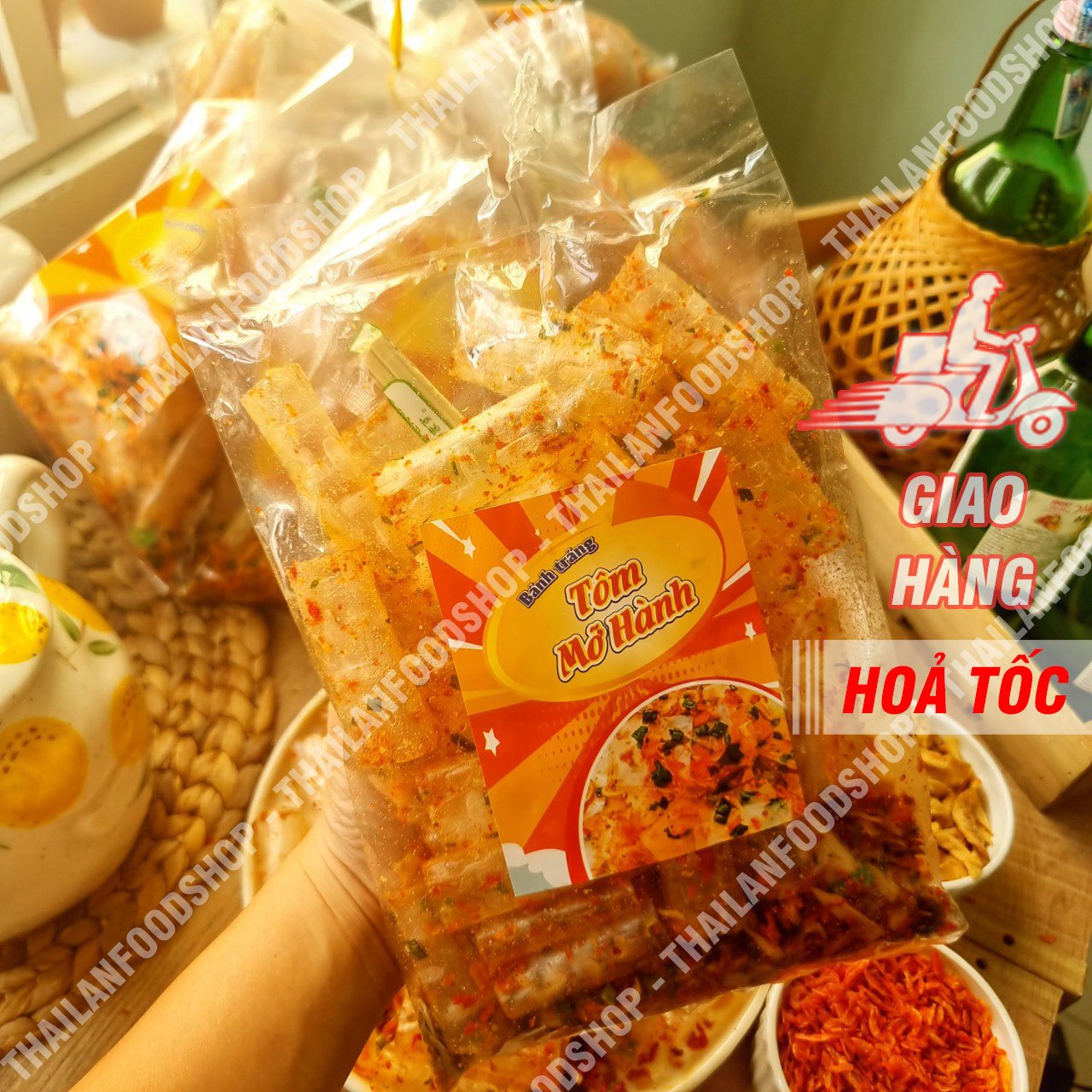 Bánh tráng tôm mỡ hành