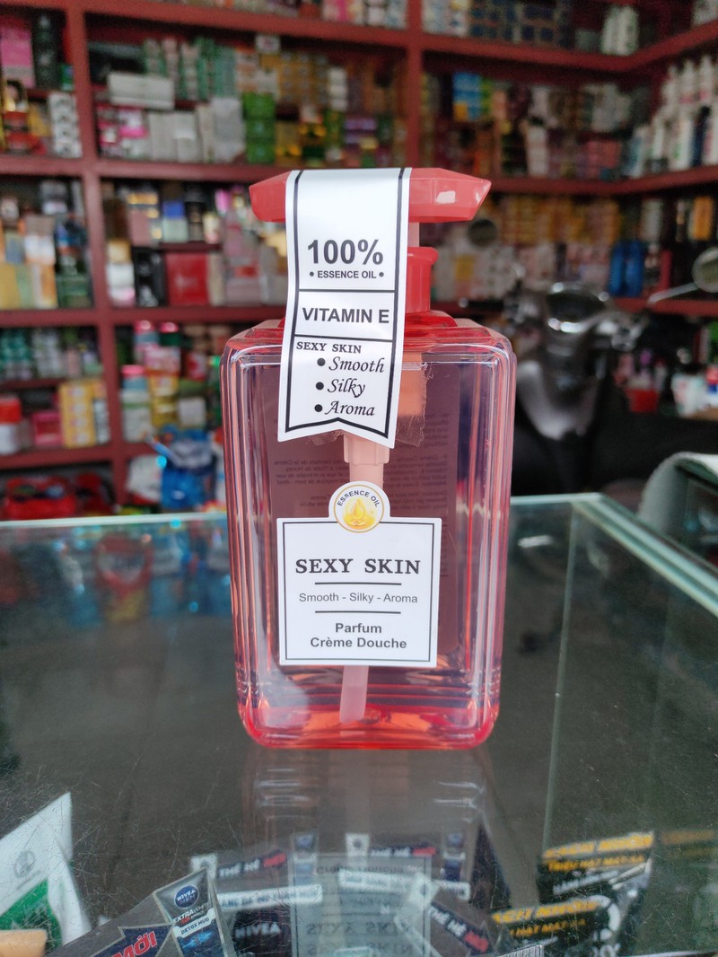 Sữa tắm nước hoa Pháp Sexy Skin Vitamin E 600ml