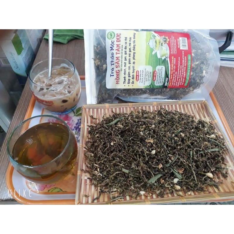 Trà thảo mộc hồng sâm tâm đức