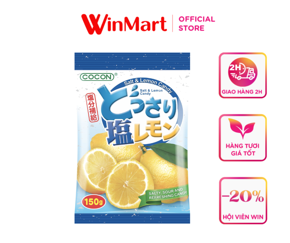 - Kẹo chanh Cocon chanh muối gói 150g