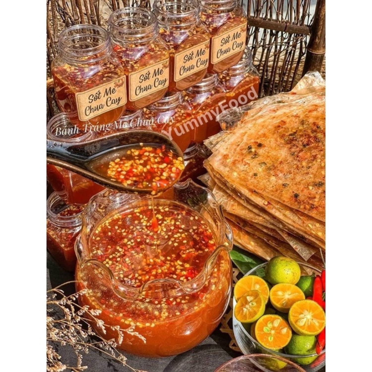 Bánh Tráng Sốt Me Chua Cay (Set Gần 400gr)
