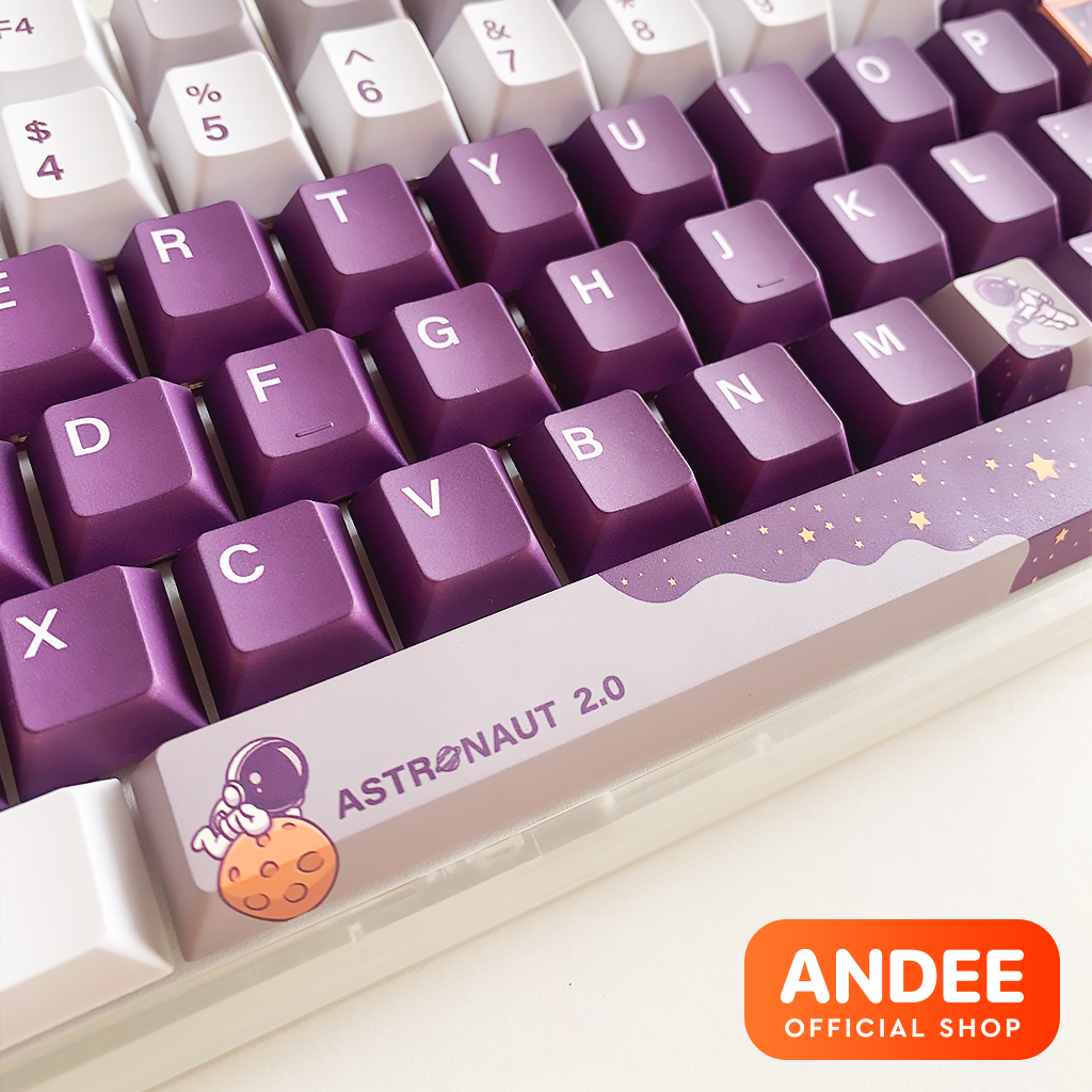 Keycap nút bàn phím Astronaut v2 dyesub PBT màu đẹp 138 nút dành cho bàn phím cơ