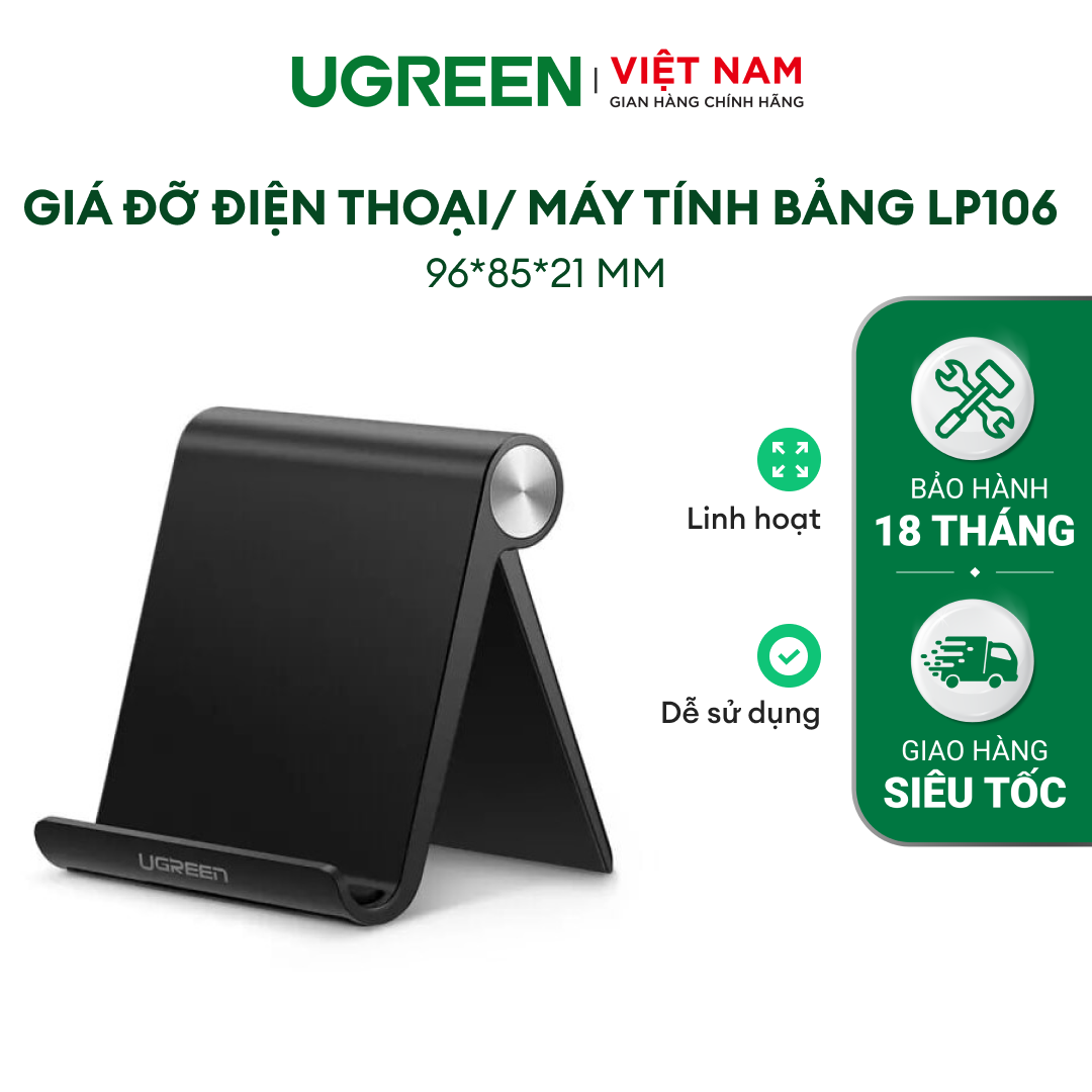 Giá đỡ điện thoại UGREEN LP106 Chất liệu TPE cao cấp | Đệm silicon chống trầy xước,... 50747