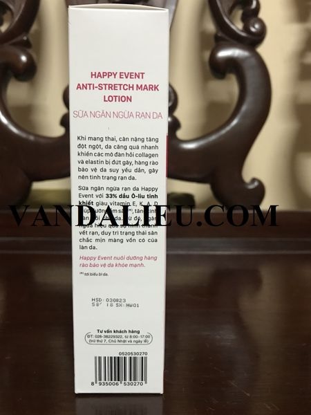 HAPPY EVENT 100ML. SỮA CHỐNG RẠN DA.
