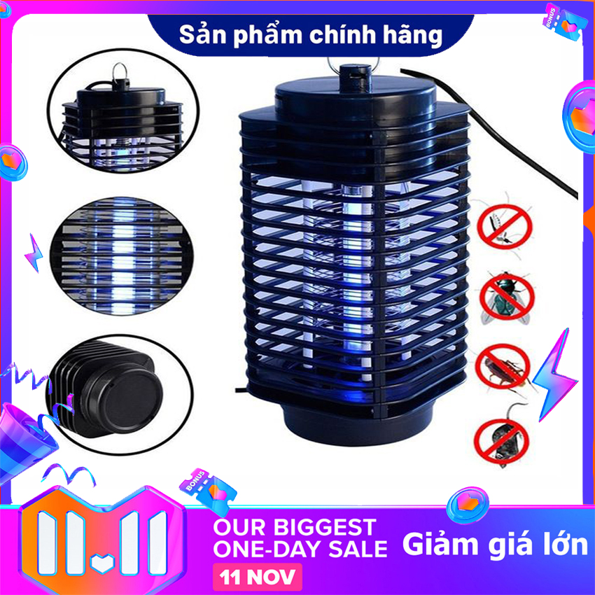 Đèn Bắt Muỗi Côn Trùng hình tháp 3D TOWER (Đen) GT814