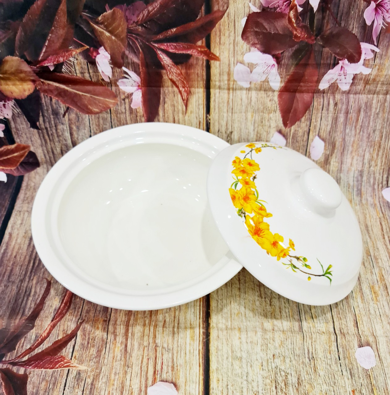 thố sứ đựng cơm có nắp - thố sứ đựng cơm