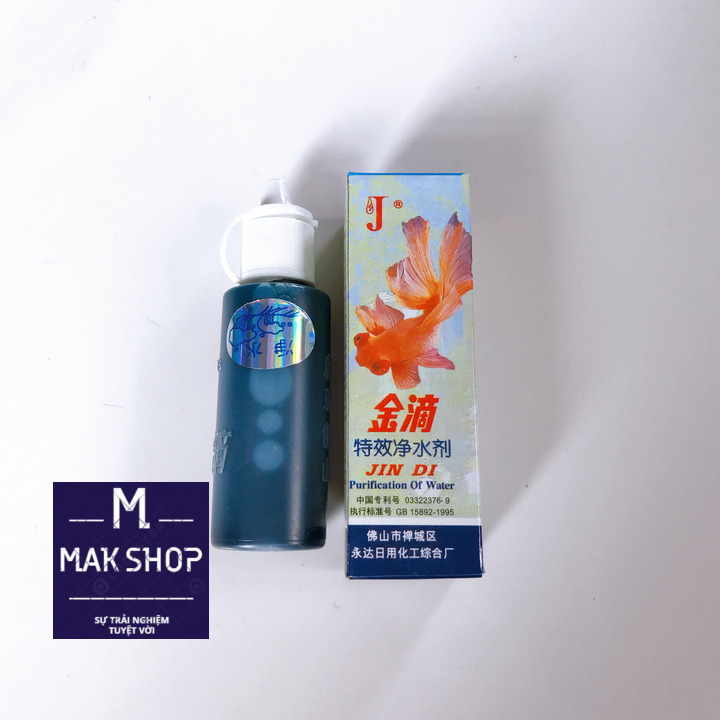 Dung Dịch Làm Trong Nước JINDI Cho Hồ Cá Cảnh, Bể Thủy Sinh, Tạo Môi Trường Sống Lý Tưởng Cho Cá