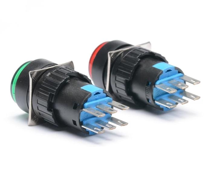 Công tắc nhấn nhả LA16Y-22 phi 16mm 6 chân