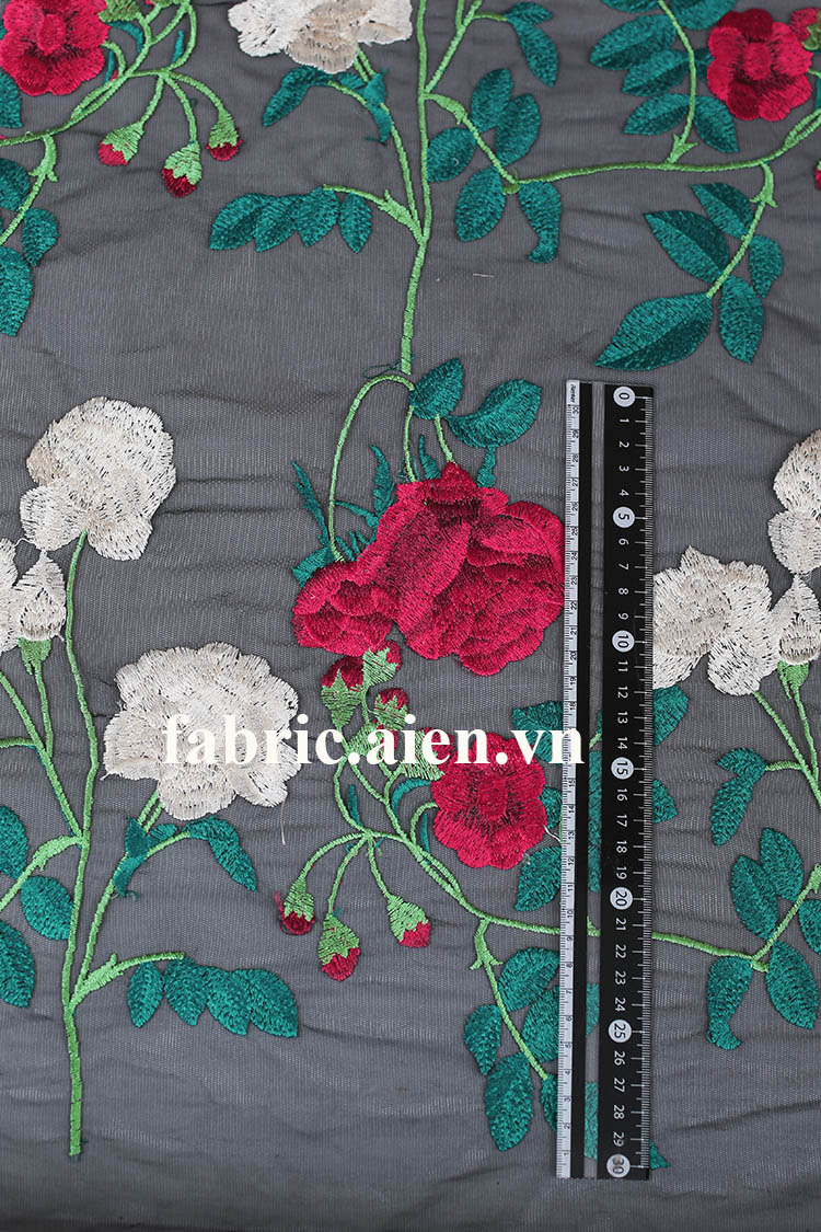 Ren lưới thêu hoa may đầm đẹp ATB-02 (GIÁ BÁN THEO MÉT)