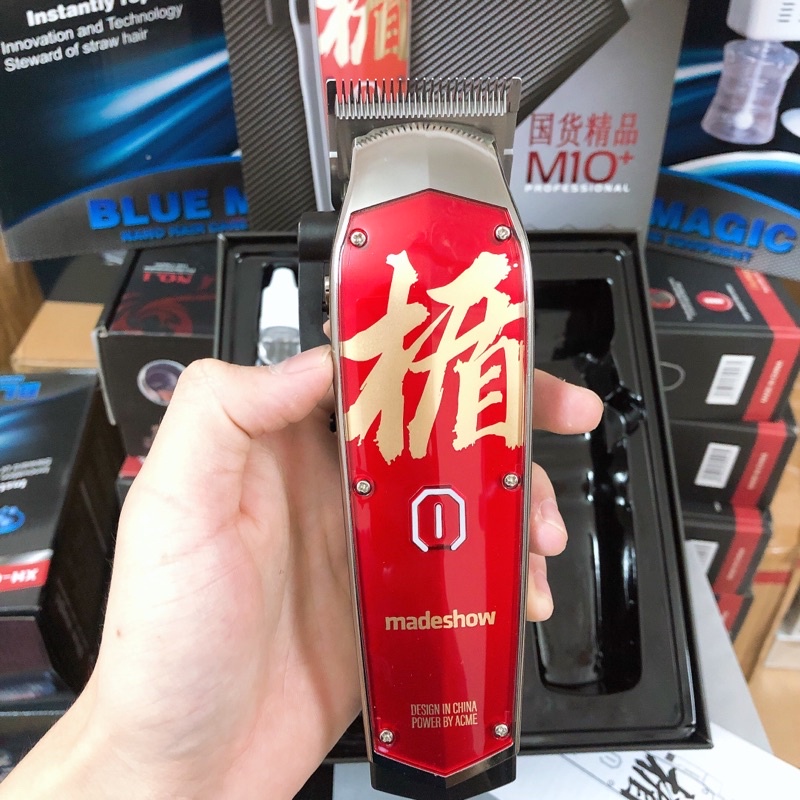 Tông đơ cắt tóc m10+ madeshow mẫu mới máy khỏe chạy êm pin trâu lưỡi thoáng cắt siêu ngọt