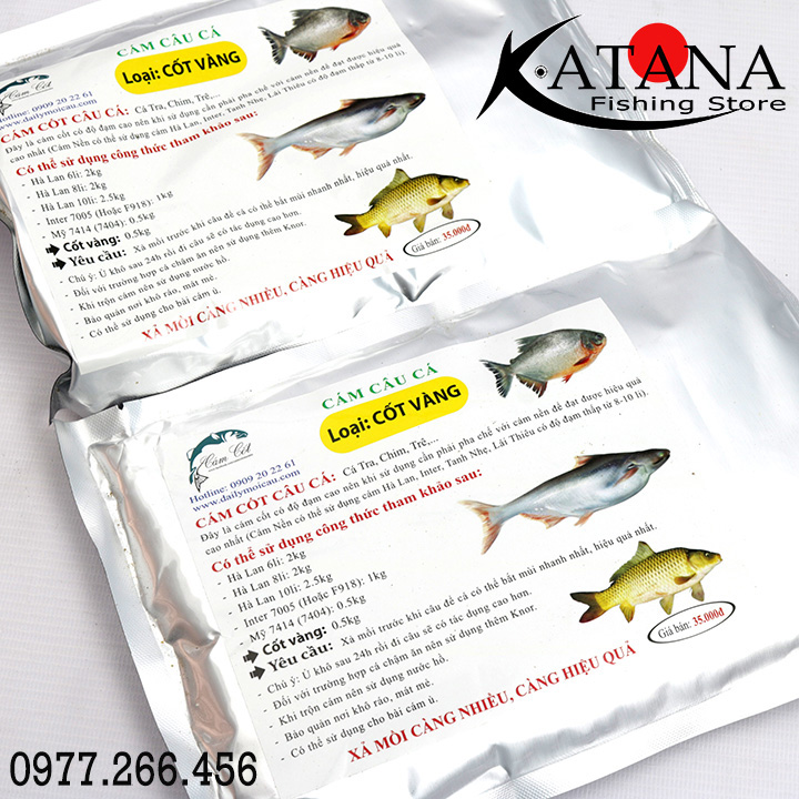 [HCM]Cám Câu Cá - Cốt Vàng Cốt Đen Cốt K52 Bịch 500gr