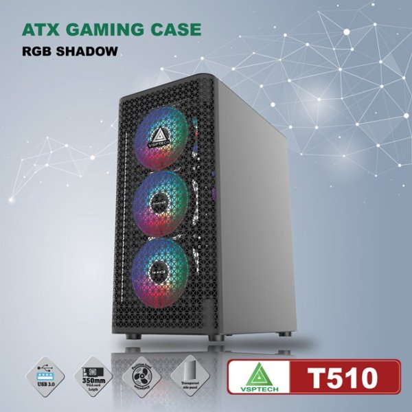 Bảng giá Case VSPTECH T510 Full ATX (Black - Pink) Phong Vũ