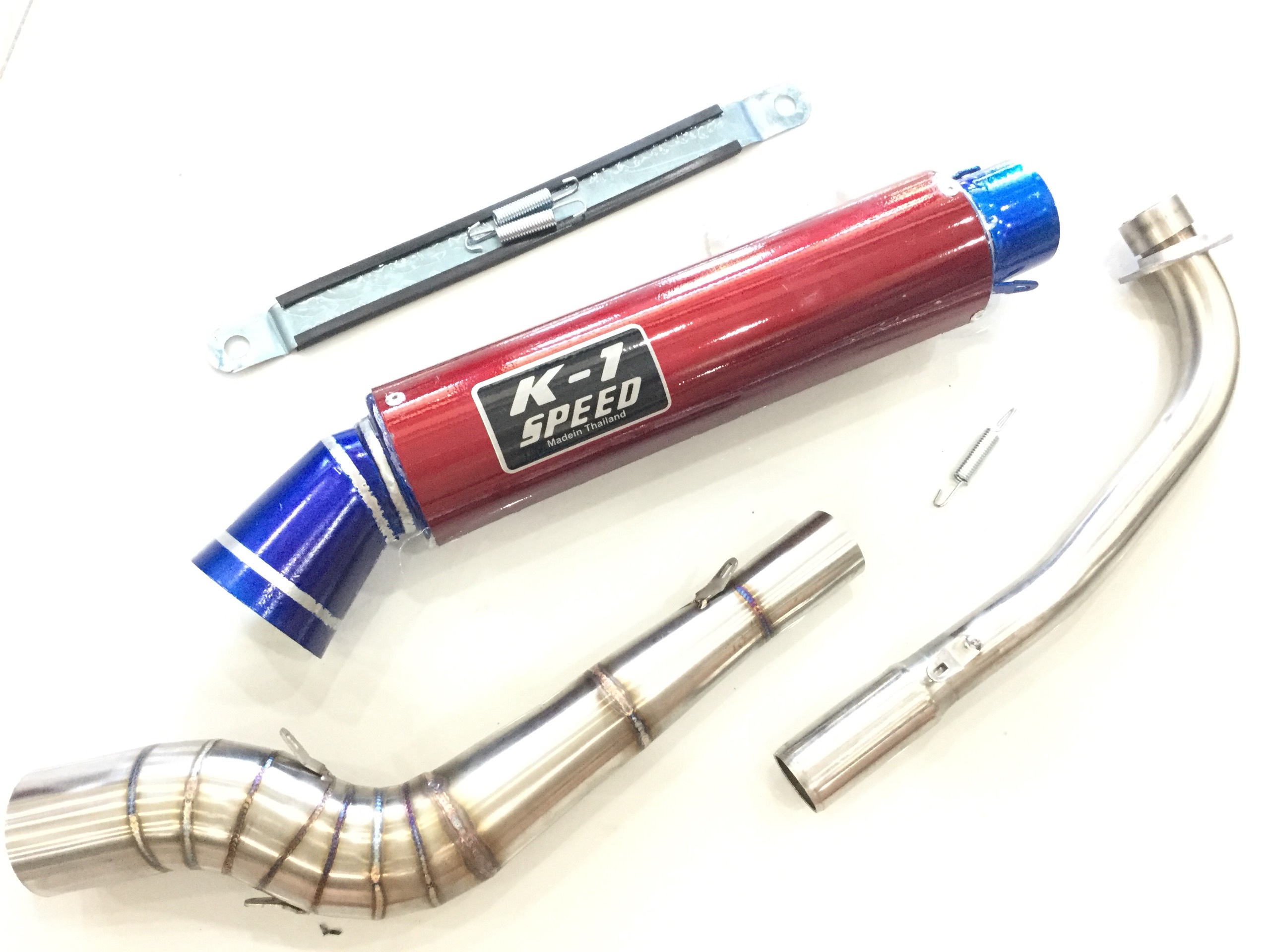 Pô K1 Super Đỏ - Cổ Cong 2 Khúc Đá Exciter 150 ,,,,,....,.,.