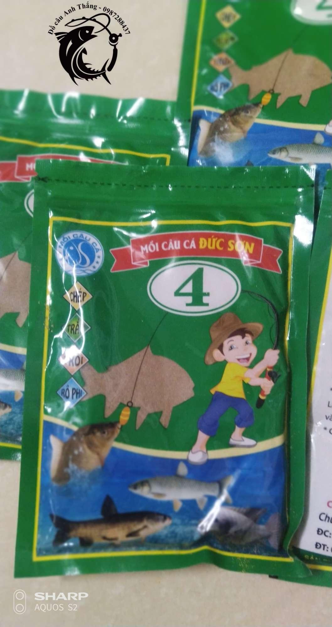 Mồi câu cá Đức Sơn 1, 2, 3, 4 (4 gói)