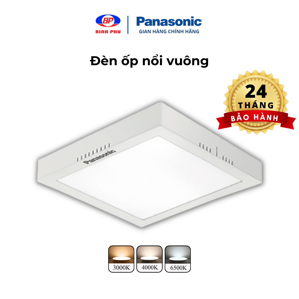 Đèn ốp trần nổi Vuông Panasonic Surface Mounted Công suất (6W,12W,18W,24W)