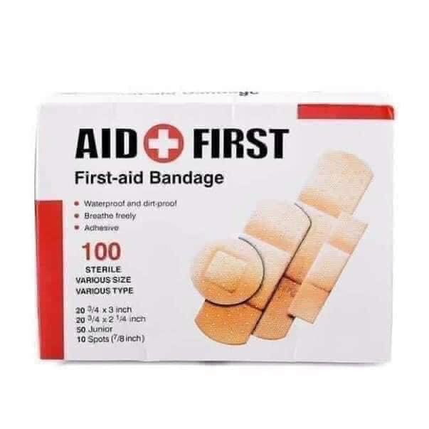 BĂNG KEO CÁ NHÂN AID FIRST HỘP 100 MIẾNG