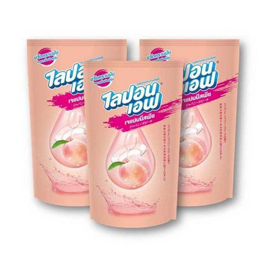 COMBO 3 BỊCH NƯỚC RỬA CHÉN LIPON 500ML TRÁI ĐÀO THÁI LAN