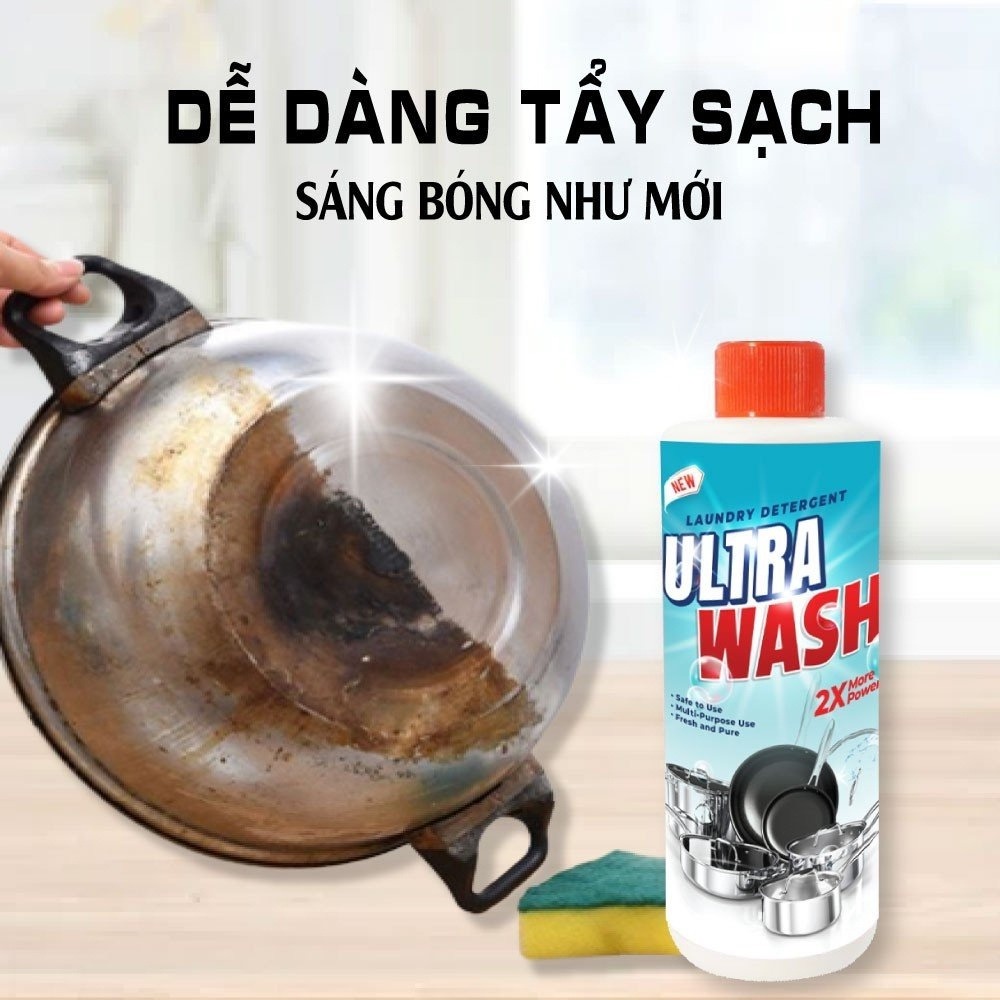 Dung dịch tẩy rửa đa năng ultra wash tẩy rửa các vết ố vàng, gỉ sét, xoong, nồi, chảo, bếp gas - nước tẩy rửa đa năng ultra wash tẩy rửa xoong, nồi, chảo....