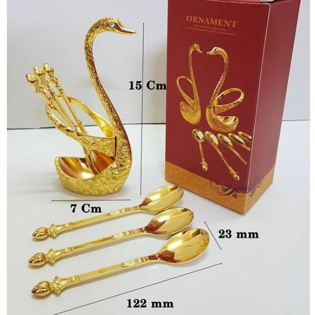 Bộ Giỏ đựng thìa, dĩa hình đôi Thiên Nga