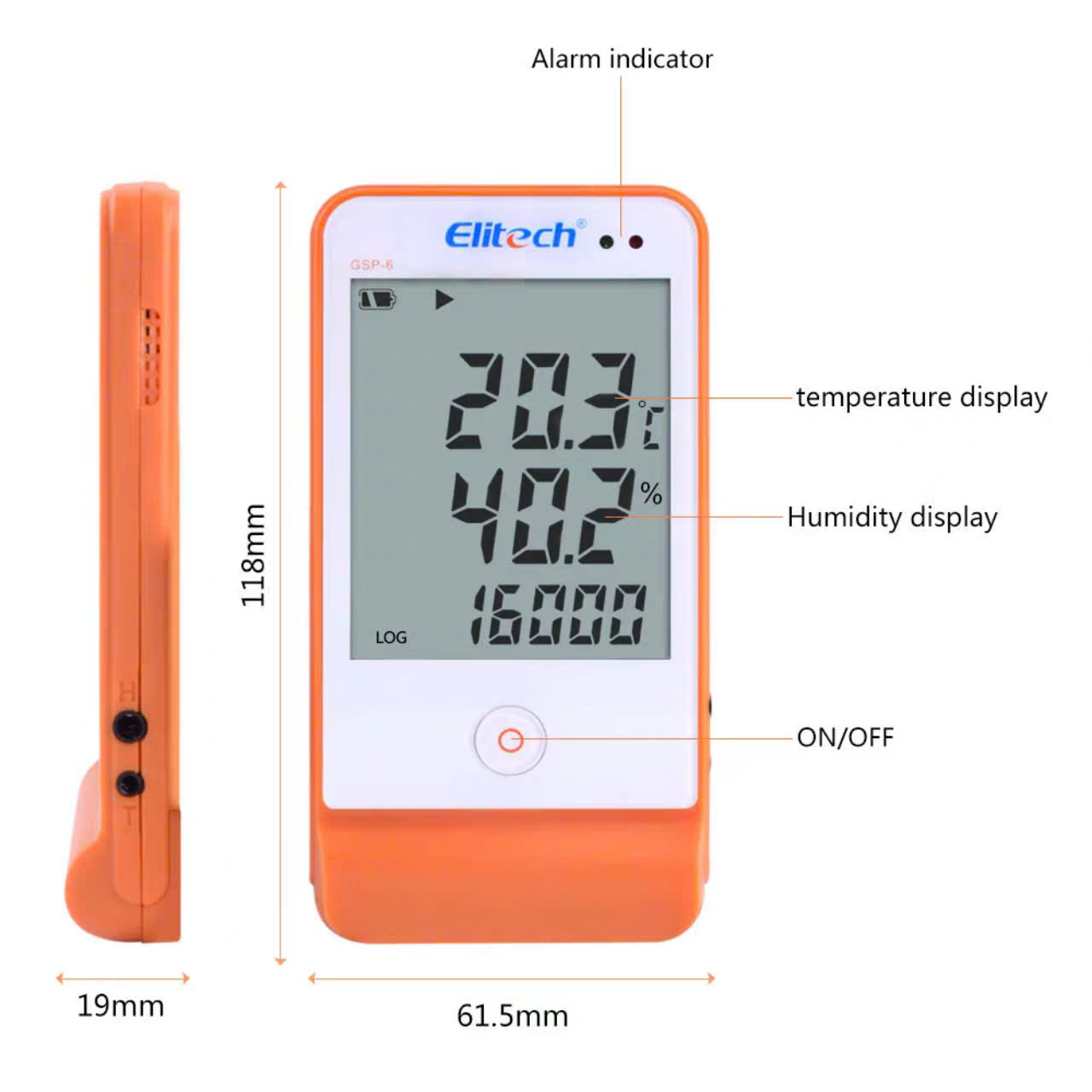 [HCM]Nhiệt ẩm kế tự ghi Elitech GSP-6 (hiệu chuẩn trong 1 ngày)