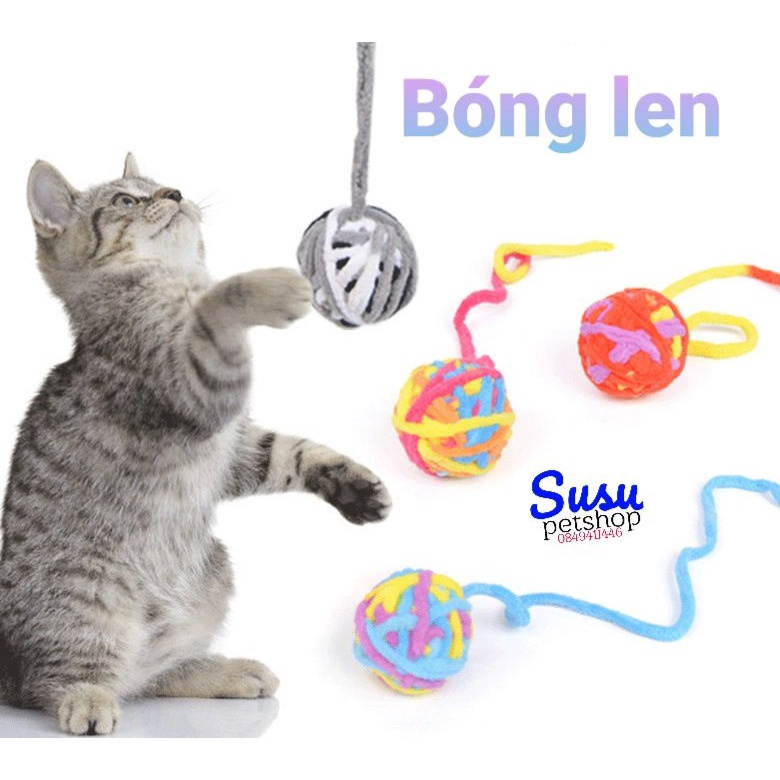 Đồ chơi bóng Len cho mèo 4cm