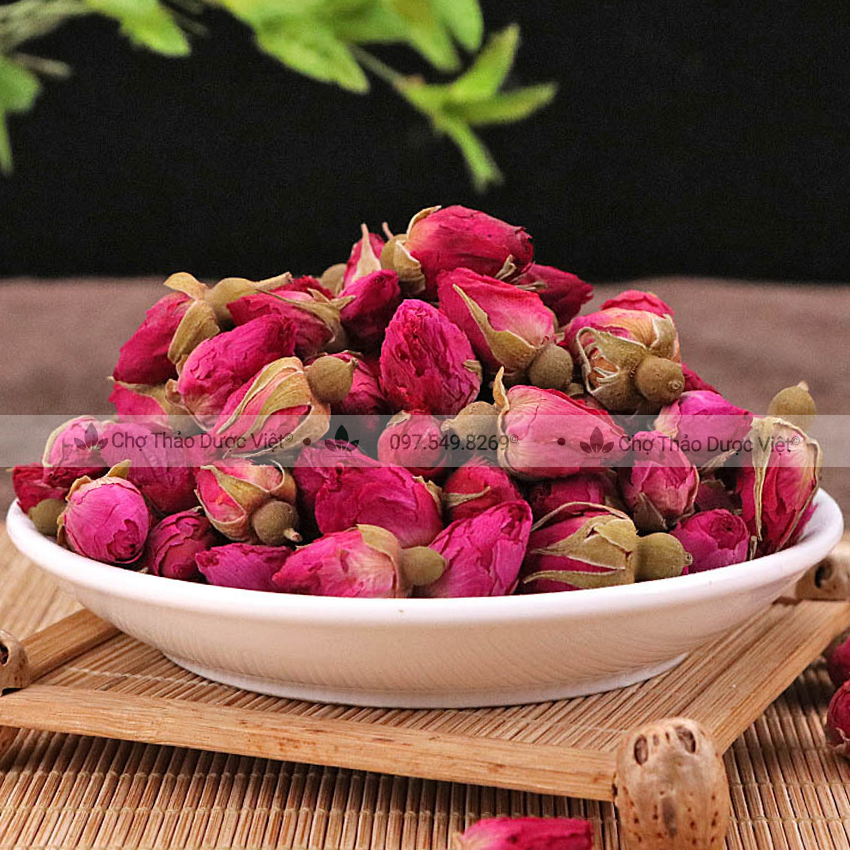 Nụ hoa hồng khô Đà Lạt 1kg, trà hoa hồng sấy khô, nguyên nụ, dùng pha trà, decor, trang trí