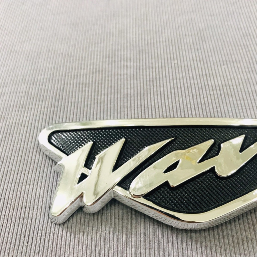 Logo Wave nhựa cứng mạ crom dán mặt nạ xe sắc nét