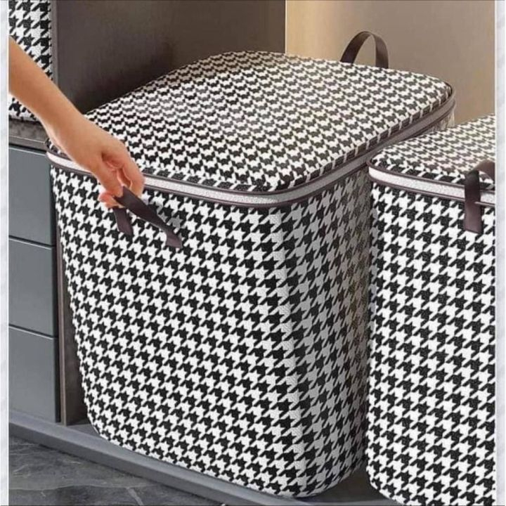 Túi đựng chăn màn kẻ sọc dung tích 100 lít