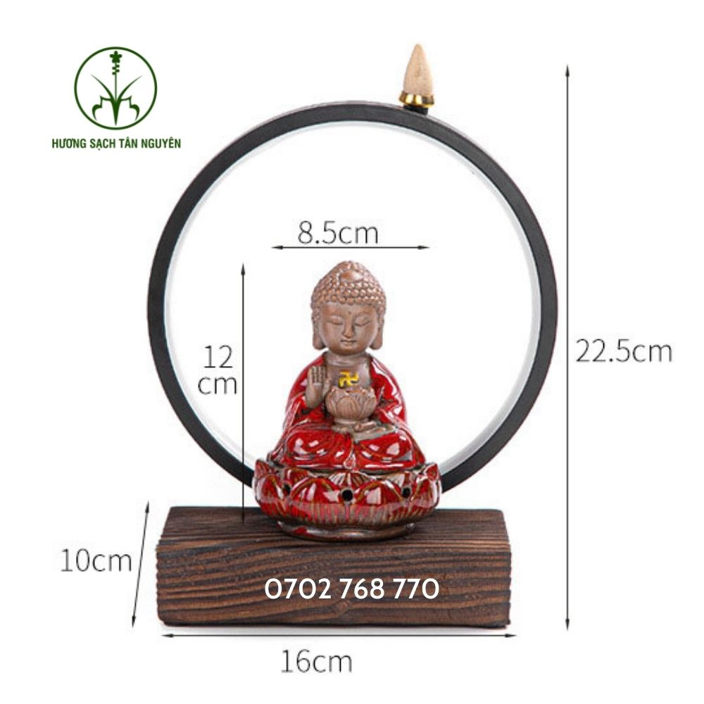 Thác khói bổn sư (kèm đèn) chất liệu cao cấp TK112