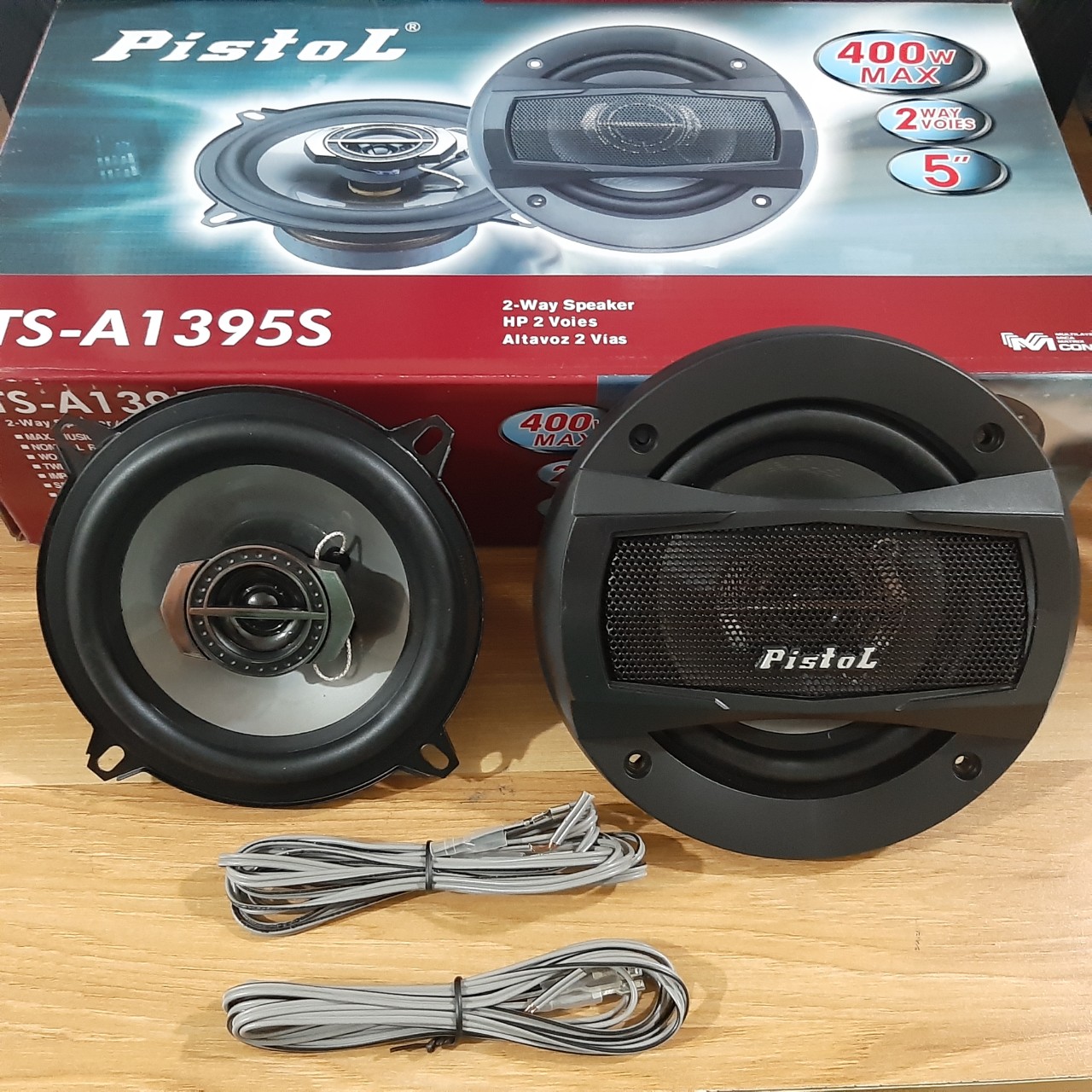 [Hỗ trợ lắp đặt tại Hải Phòng] Bộ 2 Loa Cánh Cửa 400W Cho Ô Tô Xe Hơi - Loa Đồng Trục Pistol TS-A1395 (13cm - 5inch) 2 Đường Bass Treble Riêng Biệt