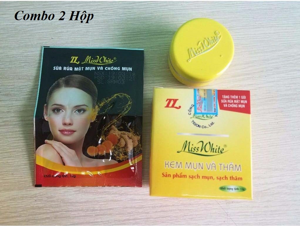 Combo 2 Hộp Kem Mụn - Ngừa Thâm Miss White - 12g - Công Ty