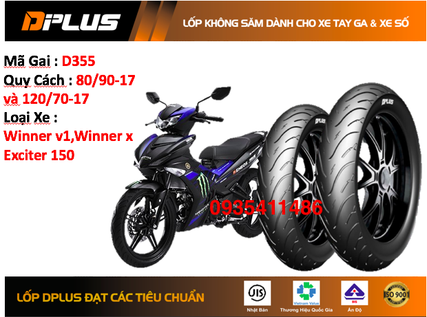1 Cặp Vỏ ( Lốp ) Xe Yamaha Exciter 150cc