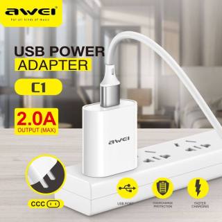 Awei C1 Bộ sạc nhanh 2.0A USB A Sạc nhanh Đa cắm điện thoại di động của Mỹ thumbnail