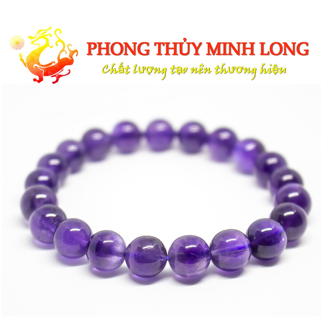 Vòng tay đá. Thach Anh Tím chất lượng 5A