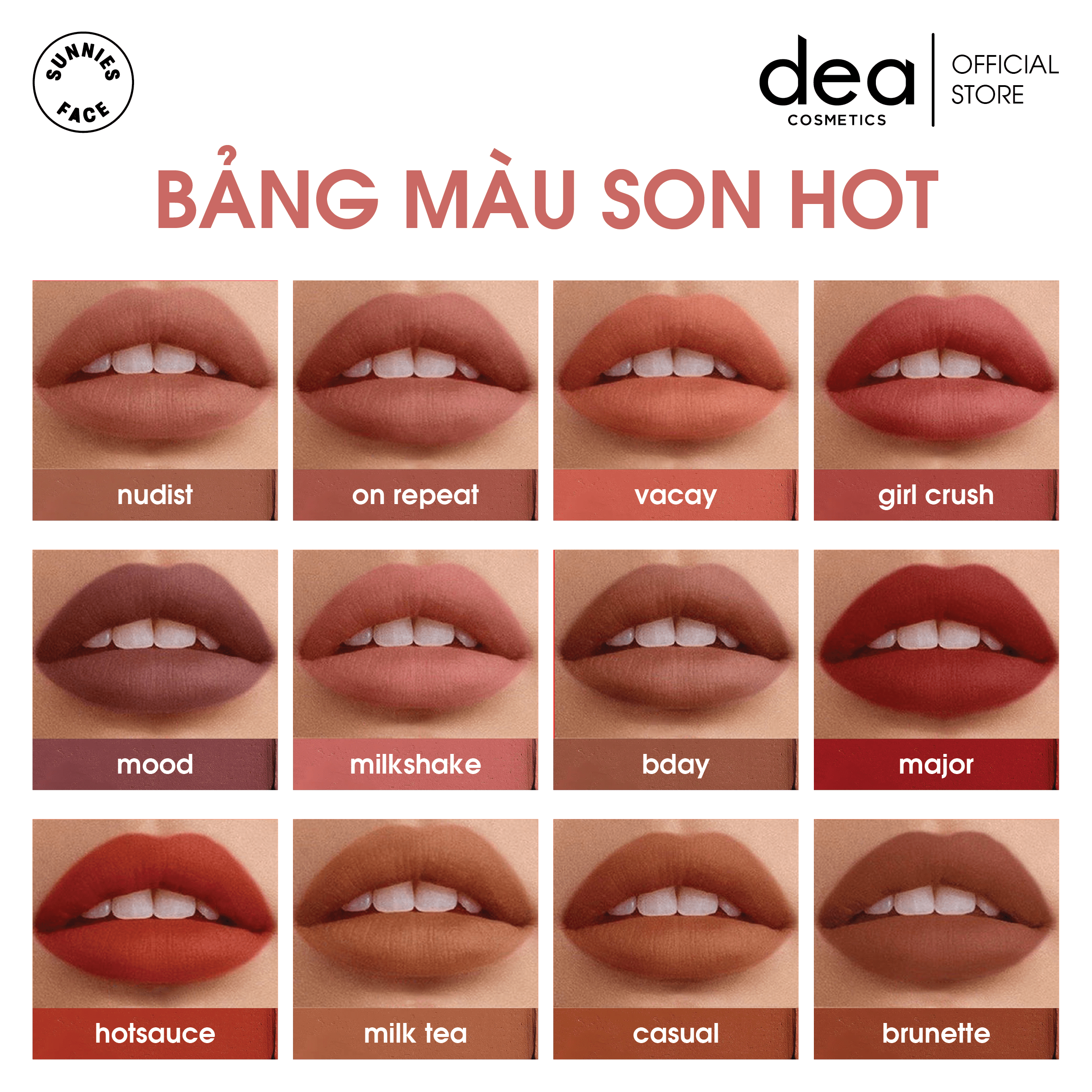 Son sunnies face fluffmatte hot 2022 (Có sẵn)