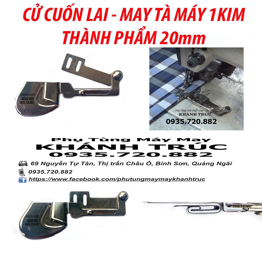 Cử lai 20mm máy may 1kim công nghiệp